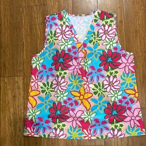 Floral Sleeveless Top - Multicolor
